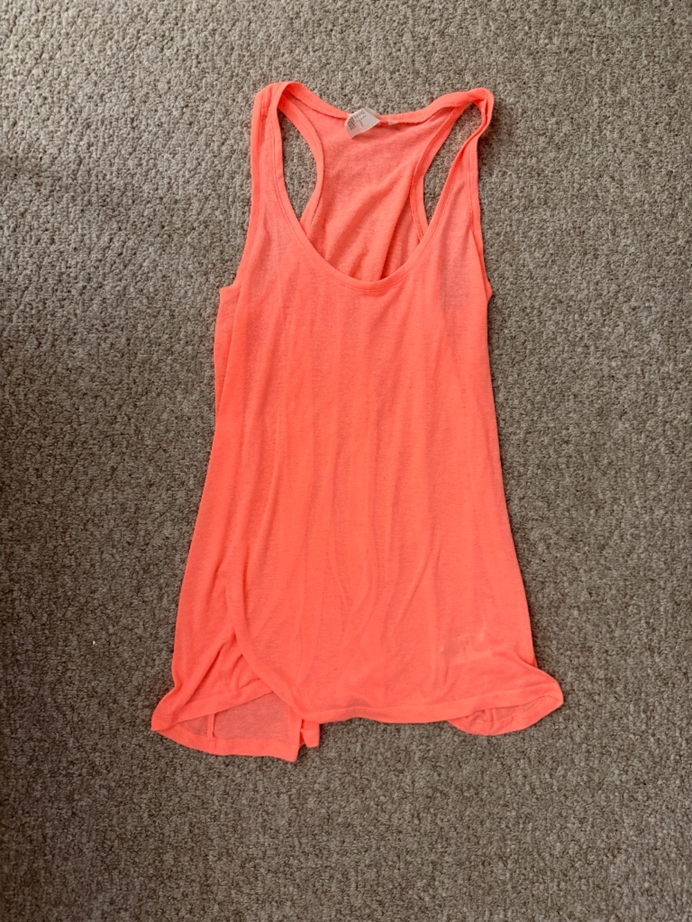 ✨4 for $15✨ H&M Semi-Sheer Vibrant Neon Orange Racerback Dress Swim Cove rup